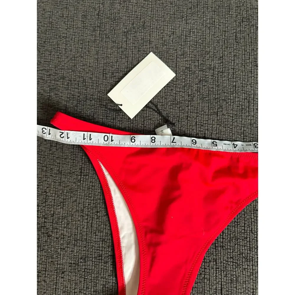Solid & Striped x RE/DONE The Hollywood Bikini Bottom Red Womans M NWT